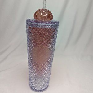 NWT 2022 China Starbucks Valentines Pink Shine Crown Jeweled Tumbler 24 oz Venti